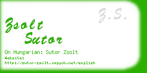 zsolt sutor business card